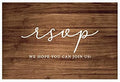 Andaz Press 56-Pack Personalized RSVP Postcards for Wedding Rustic Wood Cardstock Response Reply Cards for Bridal Shower Baby Shower Birthday Event Custom Date and Return Address 4 x 6-Inch by AndazPress