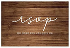 Andaz Press 56-Pack Personalized RSVP Postcards for Wedding Rustic Wood Cardstock Response Reply Cards for Bridal Shower Baby Shower Birthday Event Custom Date and Return Address 4 x 6-Inch by AndazPress