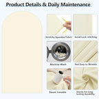 Hemmotop Stretchy Arch Backdrop Cover, Beige, 7.2ft, 6ft, Set of 2 - Image 5