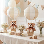Sosation 6 Sets Hot Air Balloon with Bear Stick Glue Gun, White, Khaki - Image 2