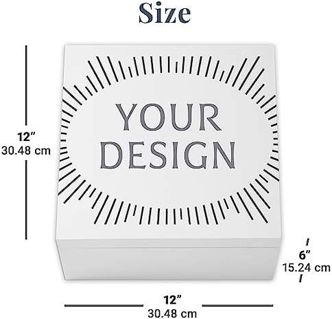 Let's Make Memories Personalized Keepsake Box for New Baby - Memento Storage - Memories Box - Nursery Decor - For Boys - 6" Hx12 Sq - Precious Memories - Blue - Image 6