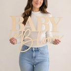 Baby In Bloom Wooden Signs Floral Gender Reveal Backdrop Party Photo Props - Image 5