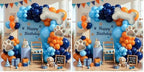 Orange and Blue Balloon Arch Kit Dog Balloon Arch Royal Light Blue Balloons (Pack of 2) by CelebratingEveryMoment