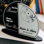 Custom Wedding Guest Book Alternative – Personalized Vinyl Record Guestbook – Unique Wood Personalized Sign-in Book for Wedding Reception Decor, Bridal Shower, Engagement, Anniversary Celebration - Image 5