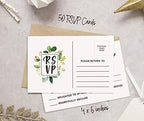 50 Blank RSVP Cards,RSVP Postcards No Envelopes Needed,Floral Print Response Card,RSVP for Wedding,Baby Shower,Bridal Shower - Image 4