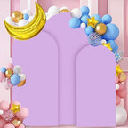 FANPROMS Wedding Arch Cover Set of 3 Lavender Arch Spandex Covers Baby Shower Chiara Arch Backdrop Stand Cover Round Top Stretchy Backdrop 5FT 6FT 7FT Arched Stand Covers for Parties Ornament - Image 5