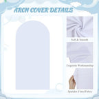 FOTSHARER 7.2FT Wedding Arch Backdrop Stand with White Arch Cover Set Balloon Arch Stand and Spandex Arches Backdrop Stands Cover Metal Back Drop Arches for Birthday Party Ceremony Banquet Decor - Image 6