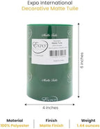 Expo International Decorative Matte Tulle, Roll/Spool of 6” X 100 Yards, Lightweight Polyester Tulle Fabric for Tutus, Costumes, and Party Decorations, Washable, Easy-to-Use, Hunter Green - Image 3