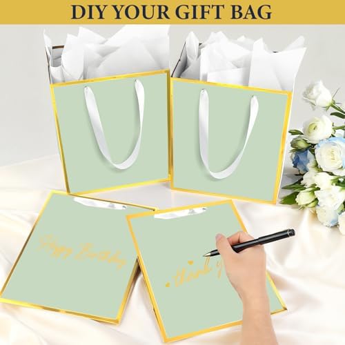 Addblu 50 Pack Bulk Luxury Gift Bags with Handles & 50 Tissue Papers - Image 5