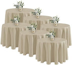 Fitable 6 Pack Nature Tablecloths 90 Inch Round for 36"-72" Tables by Fitable