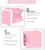 AZOWA Pink Square Gift Bags with Tissue - 12 Inch Paper Bags with Handles Birthday Party Favor Christmas Wedding Gift Box Flowers Decoration (10 PCS, 12x12x12 in) - Image 4