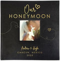 Personalized Honeymoon Photo Album Small Leatherette 4x6 Holds 100 Photos Travel Memory Book by GiftsForYouNow