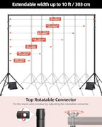 Hemmotop Adjustable Backdrop Stand 10x8.5ft Heavy Duty - Image 3