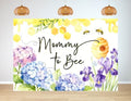 8X8ft Bee Floral Honeycomb Backdrop Mommy to Bee Watercolor Bloom Photography Honey Insect Background Tapestry Baby Shower Celebration Party Decoration Photo Studio Props Fabric by Unknown
