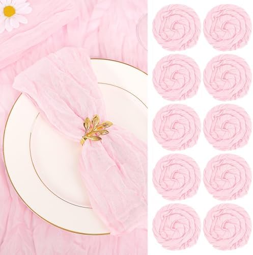 fani 60 Pack Gauze Cheesecloth Napkins, 20 x 20 in, Light Pink by fani