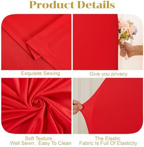Besutolife Square Arch Backdrop Cover, 6.6×6.6 FT Spandex Arch Covers Stretchy Fitted Balloon Arch Stand Cover for Wedding, Birthday Party, Baby Shower, Photo Booth, Graduation Ceremony, Red - Image 6