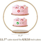 Hanobe Gold Cake Stand for Wedding, 11.7" Round Display Stands - Image 3