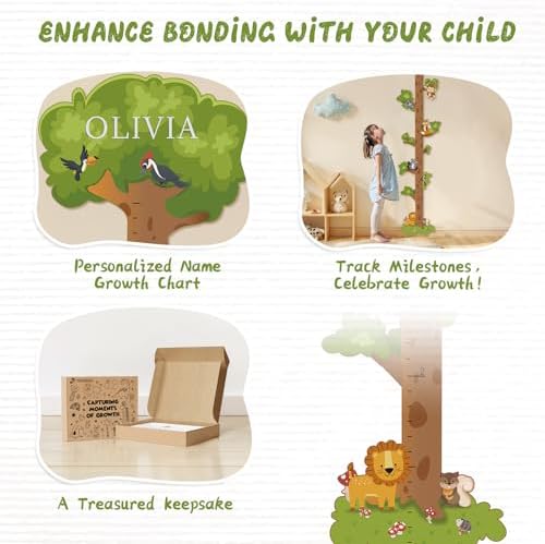 Custom Name Wood Height Tracker, Kids Growth Chart for Wall - Image 5