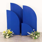 Efavormart Set of 4 Royal Blue Spandex Half Moon Arch Covers, Custom Fit Chiara Backdrop Slipcovers 2.5ft-7ft for Corporate Galas and Award Ceremonies - Image 6