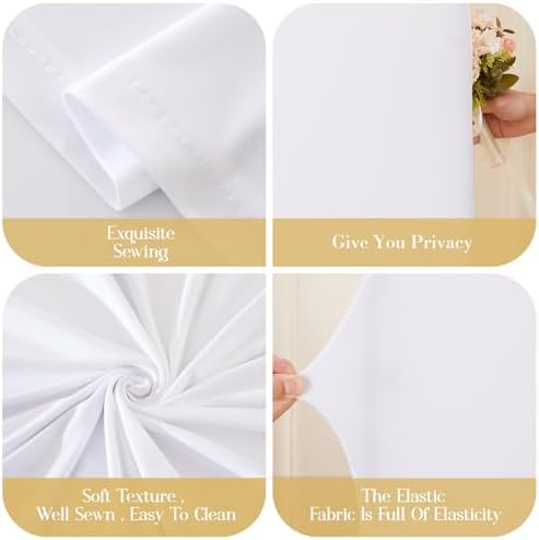 Besutolife Square Arch Backdrop Cover, 6.6×6.6 FT Spandex Arch Covers Stretchy Fitted Balloon Arch Stand Cover for Wedding, Birthday Party, Baby Shower, Photo Booth, Graduation Ceremony, White - Image 5