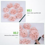 AVIVIHO 65pcs Fake Flowers Blush Hydrangea Artificial Flowers Bulk (Not Squished, No Steaming Need) Silk Flowers with Stems for Wedding Decor,Home,Baby Shower,Table Centerpieces Decoration - Image 4