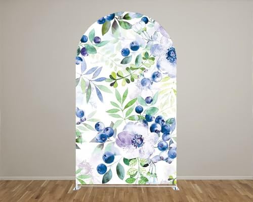 Blueberry Arch Backdrop Cover for Birthday Baby Shower Wedding Party Decoration,Elastic Fabric Background (Width=48"(120cm),Height=85"(210cm),GUS-Arch-GX-897) - Image 2