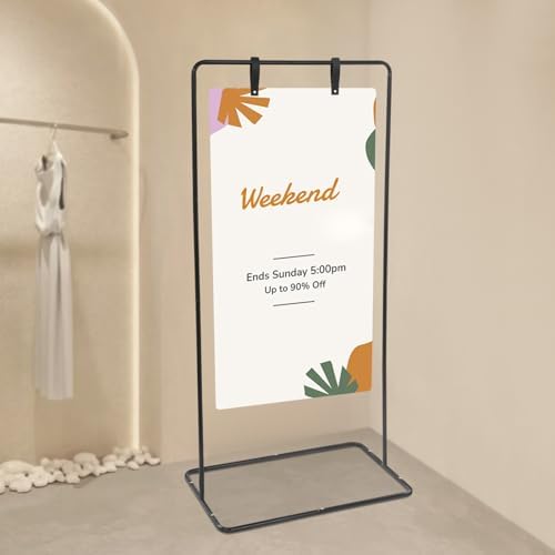 Adjustable Wedding Welcome Sign Stand, 31.5*19.7*68.9in Heavy Duty Easel Stand for Sign with Exquisite Leather Buckles, Wedding Sign Holder, Metal Floor Standing Easels for Poster Display - Image 7