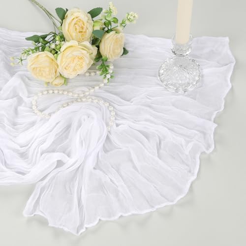 12 Pack 35 x 120 Inch White Table Runner Cheesecloth 10Ft - Image 6