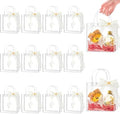 Ohuimrt 50 Pack 6.89" x 3.54" x 6.89" Clear Plastic Gift Bags with Handles by Ohuimrt