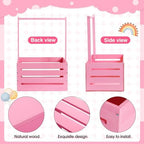 Barydat Wooden Baby Shower Crate Closet Set, Pink - Image 3
