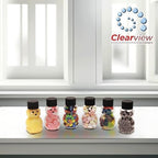 – 24 Pack 2 oz BPA-Free Plastic Honey Bear Bottles with Sealable Black Screw Top Lids, Clear Mini Squeeze Bottles for Honey, Samples & Party Favors (24pk, 2oz, BLK) - Image 6