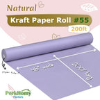 PerkHomy 48" x 2,400" (200') Light Purple Kraft Paper Roll for Craft Bulletin Board Paper Art Table Covering Crafting Gift Wrapping Bouquet Packing Parcel 80GSM 55LB (Light Purple, 48" x 200') - Image 2