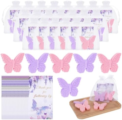 60 Sets Butterfly Soap Baby Shower Favors for Guests Party Gifts by Unknown