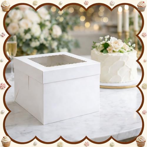 Arttown 20 Pack Cake Boxes and Cake Boards 12 Inch Tall Multi-Layer White - Image 4