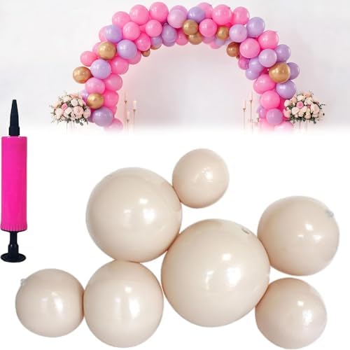 Reusable Inflatable Balloon, Reusable Inflatable Balloon Garland Arch Kit for Parties, Easy Setup Balloon Arch Decoration for Birthday, Wedding & Celebration (7Pcs White) by Unknown