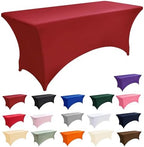 10-Pack 6ft Spandex Table Covers for Rectangle Standard Folding Tables - Wrinkle Resistant Stretch Tablecloths - Ultimate Fitted Table Protector for Parties, Banquet, Wedding - Image 3