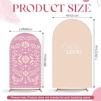 Mindsoft 2 Pcs Cielito Lindo Arch Cover, Pink, 6ft 7.2ft - Image 2