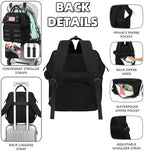 ROSEGIN Diaper Bag Backpack for Dad and Men, Large Travel Baby Bag with Changing Pad, Pacifier Case, Removable Flag Patch - Baby Shower Gifts - Shadow Black - Image 6