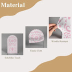 2 Pcs Cielito Lindo Arch Backdrop Covers,Set of 2(5FT/4FT) Pink Talavera Floral Arch Fabric Cover for Mexican Wedding Birthday Baby Shower Party Decoration - Image 3