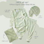 Butterblu Check Me Out 6-Piece Baby Layette Gift Set 100% Organic Cotton - Image 3