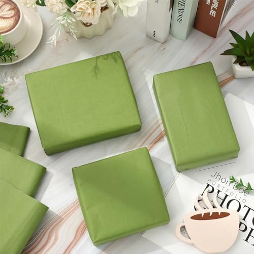 JarThenaAMCS 600 Sheets Sage Green Tissue Paper Green Gift Wrapping Paper Solid Color Decorative Art Tissue for DIY Crafts Birthday Baby Shower Party Home Decor, 14 x 20 Inch - Image 4