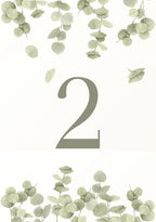 Eucalyptus Art Design Table Number Cards Double Sided Party Table Numbers for Reception Baby Shower Anniversary Birthday Bridal Party 5x7 100 Pcs by Unknown