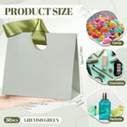 Feifeiya 30 Pcs Small Dusty Green Gift Bags with Ribbon Handle - Image 2