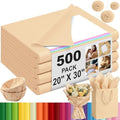 500 Sheets Kraft Tissue Paper Bulk 20 x 30 Inch for Fall Floral Packaging by Qilery
