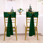 fani Forest Green Satin Chair Straps Bows,60 PCS 7x108 Inch,Chair Sash - Image 5