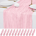 12Pack Light Pink Cheesecloth Table Runner 10FT Wedding Party Decor by Unknown