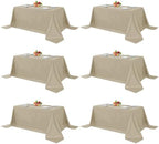 Fitable 6 Pack Nature Tablecloths 90x156 Inch for 8 Foot Rectangle Tables by Fitable