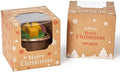 Happyhiram 50 Pack Kraft Brown Single Christmas Cupcake Boxes with Inserts by HappyHiram