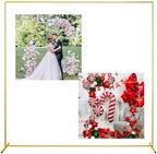 Gold Wedding Arch Backdrop Stand, 6.6FT*6.6FT Square Balloon and Flower Metal Aluminum Frame for Ceremony, Anniversary, Party, Baby Shower Photo Booth Decoration. by SPRITEDISPLAY