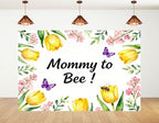 9x6ft Mommy to Bee Backdrop Floral Wildflower Baby Shower Party Gender Reveal Honeycomb Pattern Sweet as Can Photography Background Party Banner Decorations Photo Studio Props by Unknown